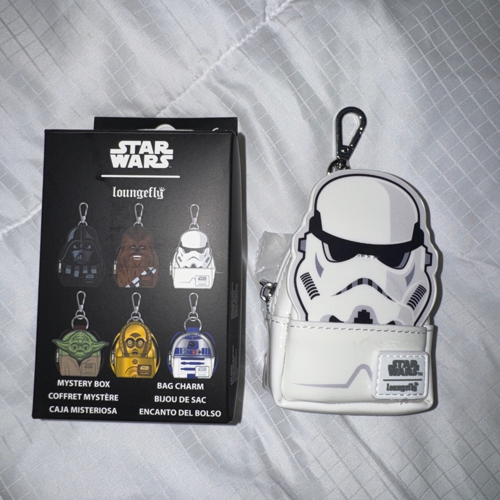 Loungefly White and Black Star Wars Stormtrooper Mini Backpack Coin Purse